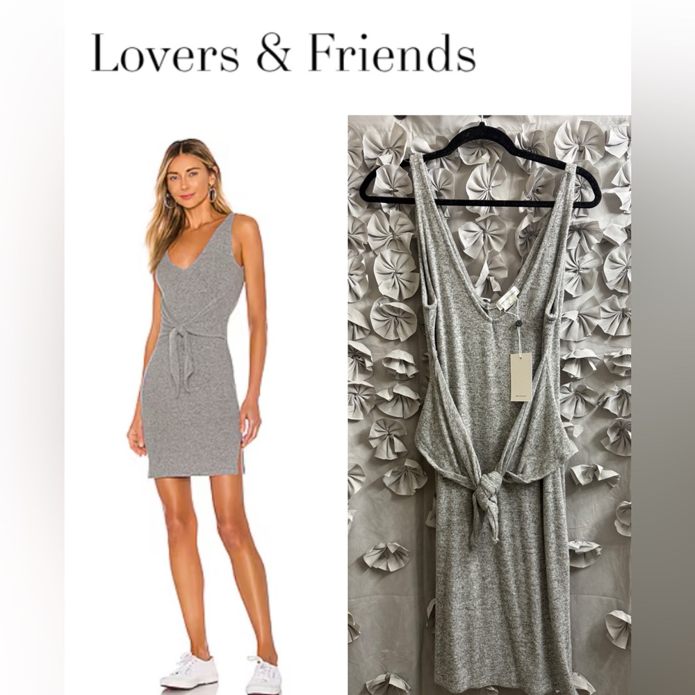 NEW Lovers + Friends Heather Gray Knit Dress